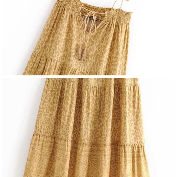 Boho Amalíe Maxi Shift Dress In Soft Dandelion - Picture 3 of 6